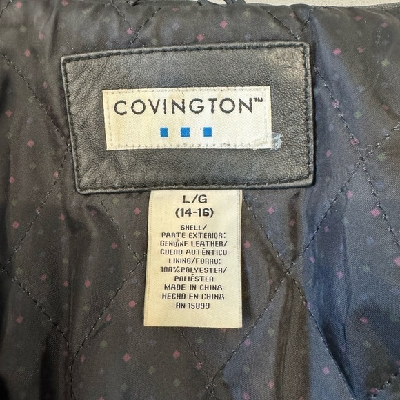 Covington Black Genuine Leather Jacket - Picture 6 of 8